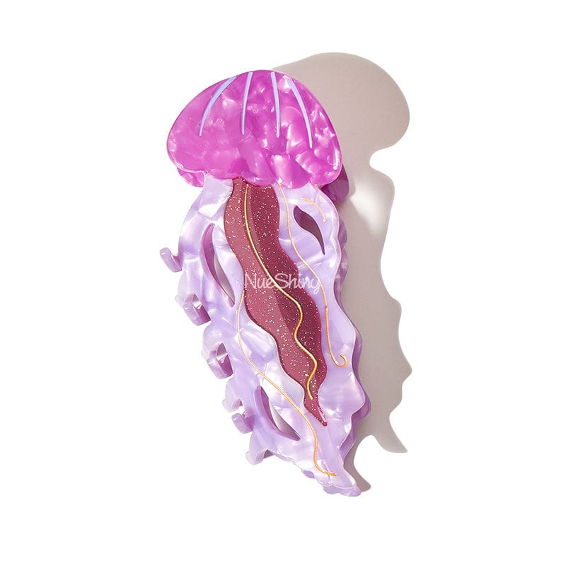 Large Sunset Jellyfish Hair Claw Clips | NueShiny