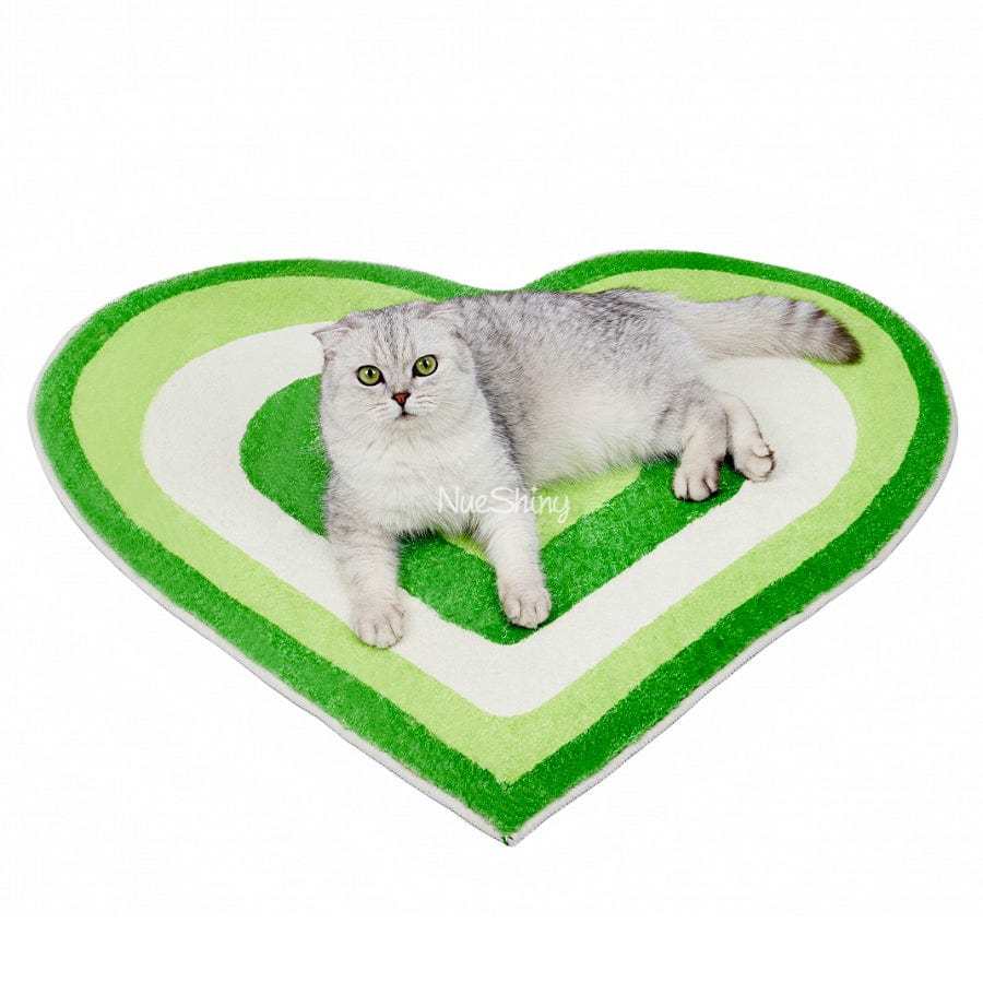 Love Heart Green Bath Mat丨NueShiny- Free Shipping