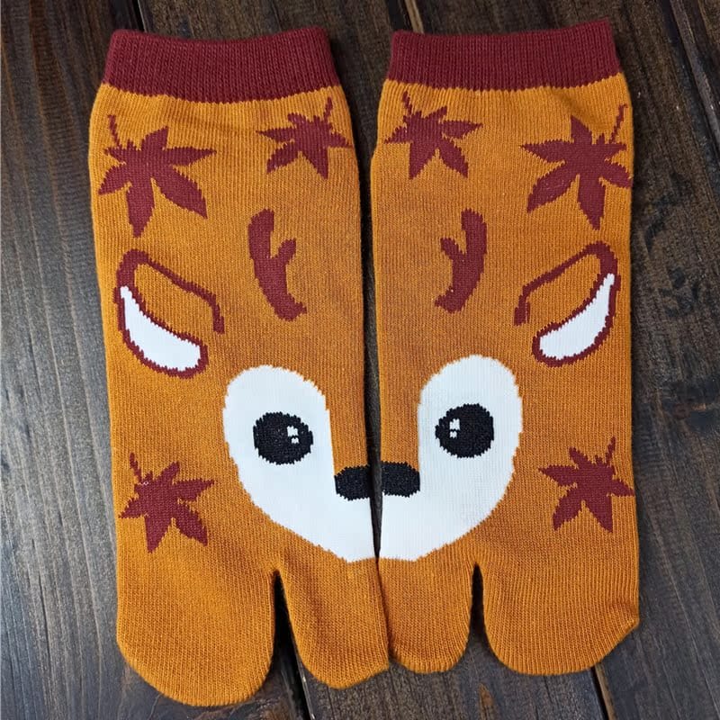 One Pair Of  Nara Deer Two-Toe Grip Socks | NueShiny
