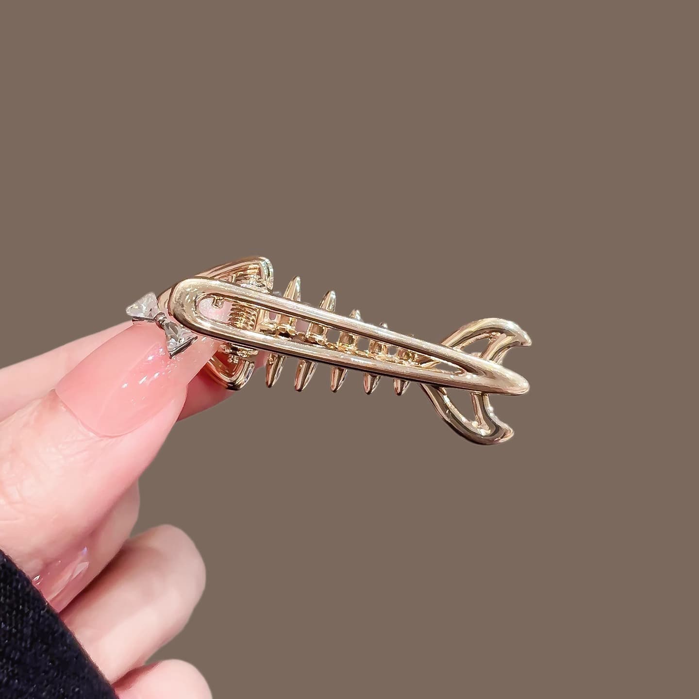 MIni Gold Fishbone Hair Clip | NueShiny