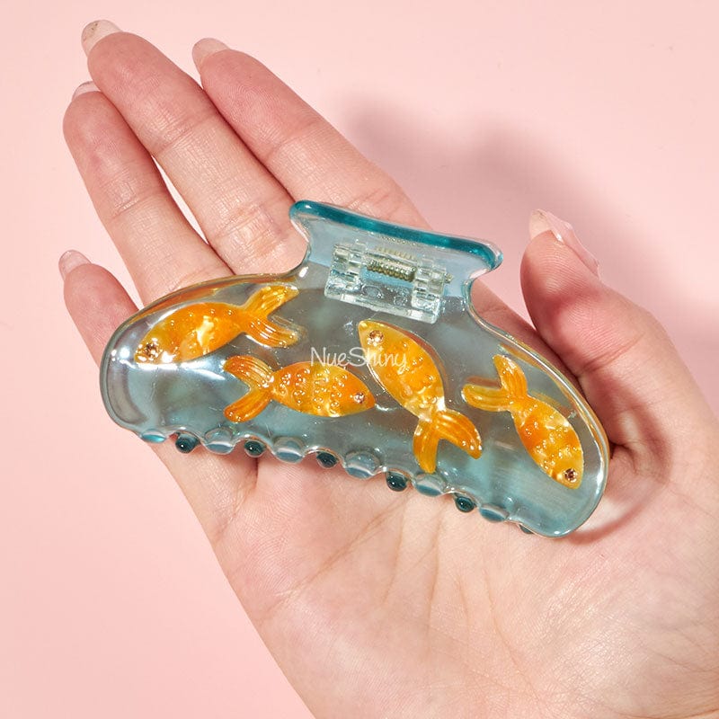 Large Vivid Goldfish Ocean Series Hair Claw丨NueShiny