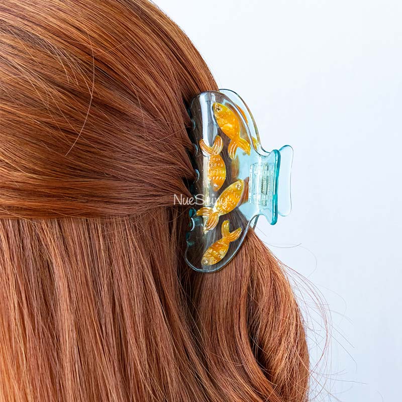 Large Vivid Goldfish Ocean Series Hair Claw丨NueShiny