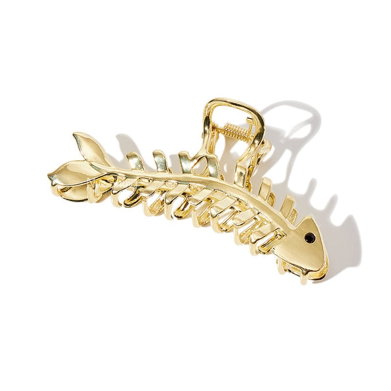 Large Golden Fishbone Hair Claw丨NueShiny