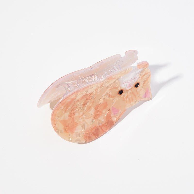 Medium Cozily Curled up Orange Cat Series Hair Claw丨NueShiny