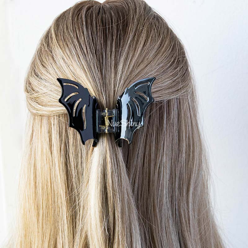 Small Halloween Black Space Hair Claw Clips丨NueShiny