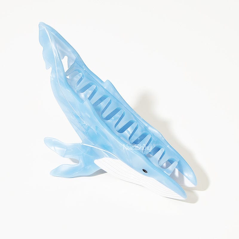 Jumbo New Unique Diamond Blue Whale Fashionable Hair Claw丨NueShiny