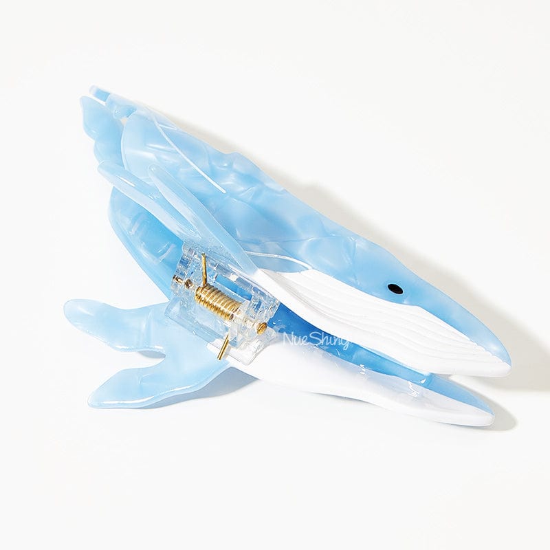 Jumbo New Unique Diamond Blue Whale Fashionable Hair Claw丨NueShiny
