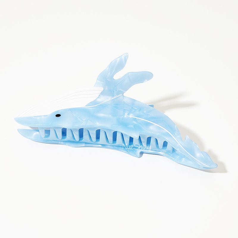 Jumbo New Unique Diamond Blue Whale Fashionable Hair Claw丨NueShiny