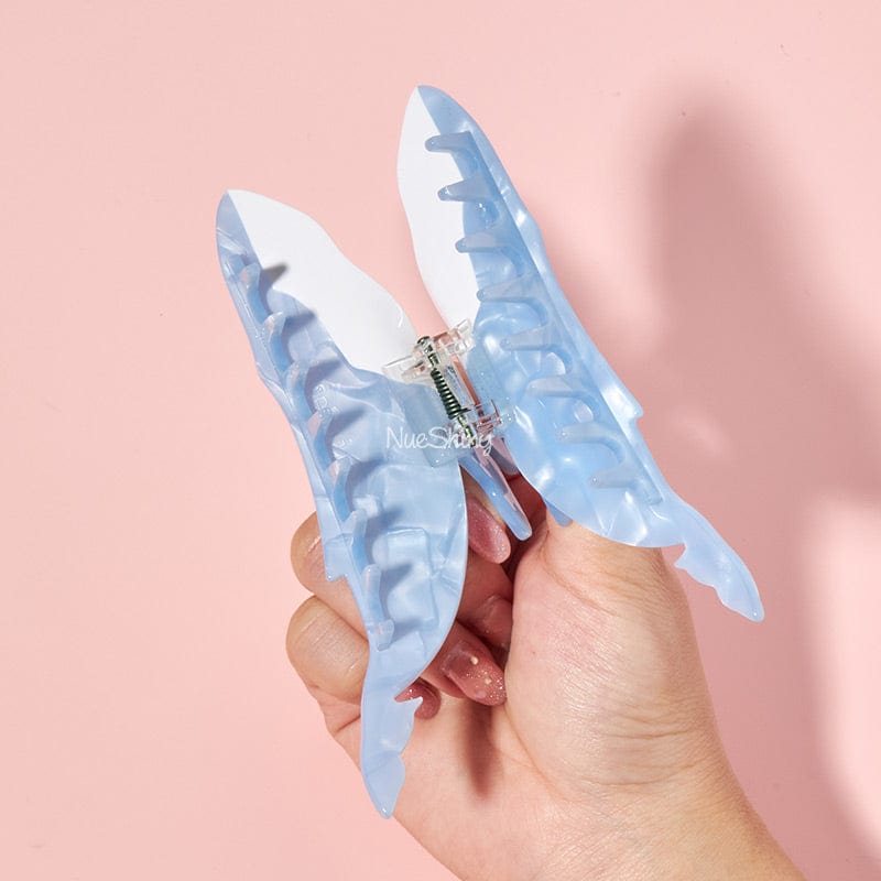 Jumbo New Unique Diamond Blue Whale Fashionable Hair Claw丨NueShiny