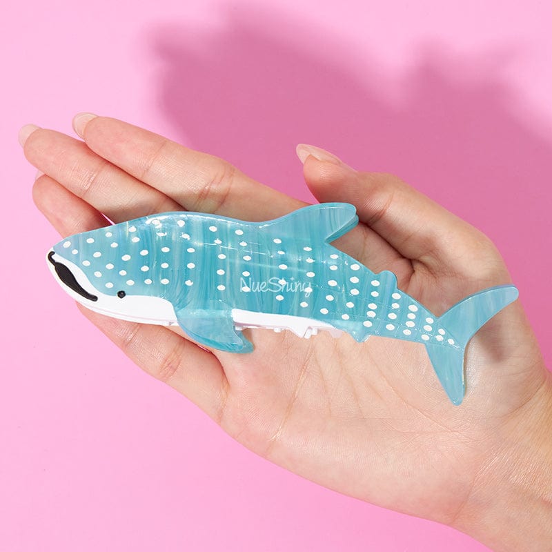 Jumbo Diamond Blue Whale Shark Ocean Series Hair Claw Clips丨NueShiny