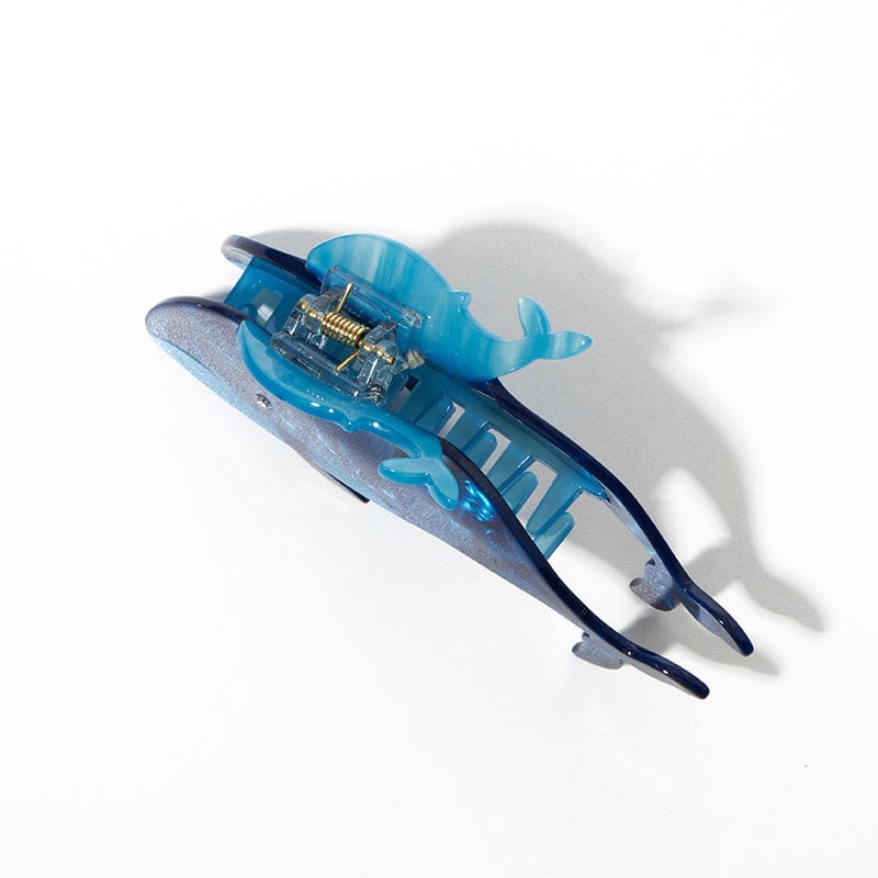 Playful Blue Whale Shark Hair Claw Clips丨NueShiny