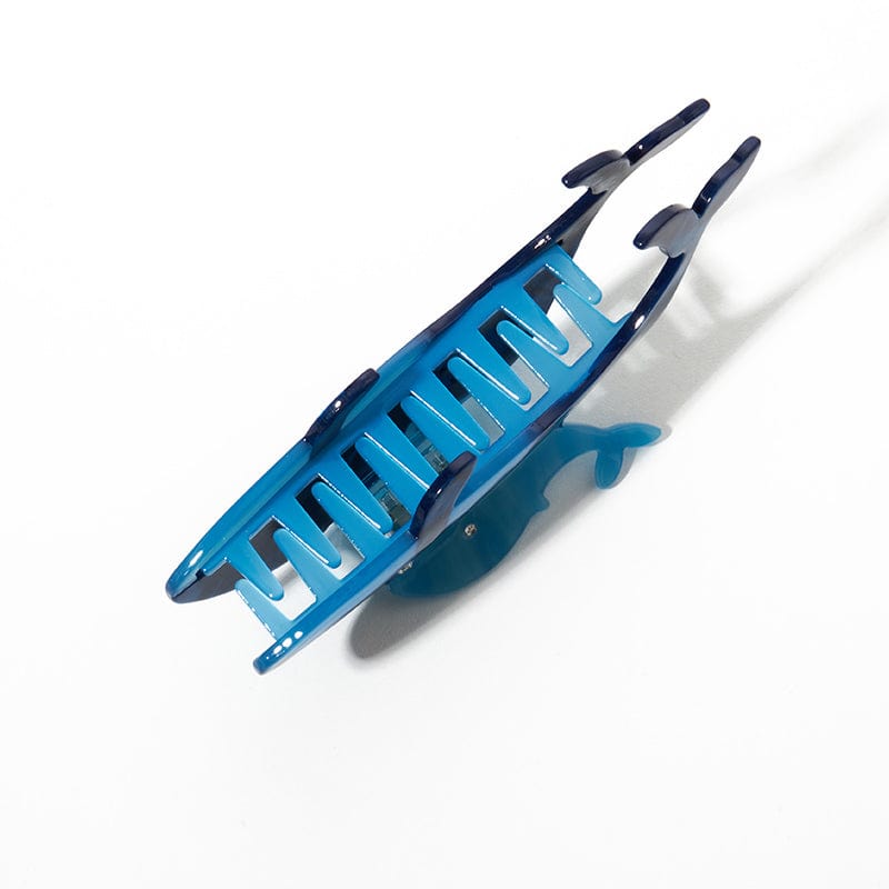 Playful Blue Whale Shark Hair Claw Clips丨NueShiny