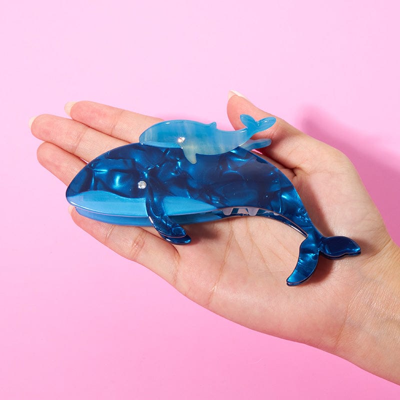 Playful Blue Whale Shark Hair Claw Clips丨NueShiny