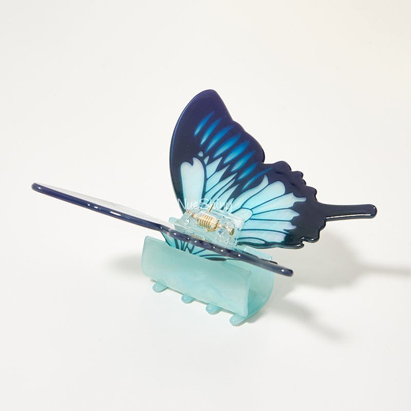 Large Wings of Wonder Blue Vivid Butterfly Hair Claw丨NueShiny