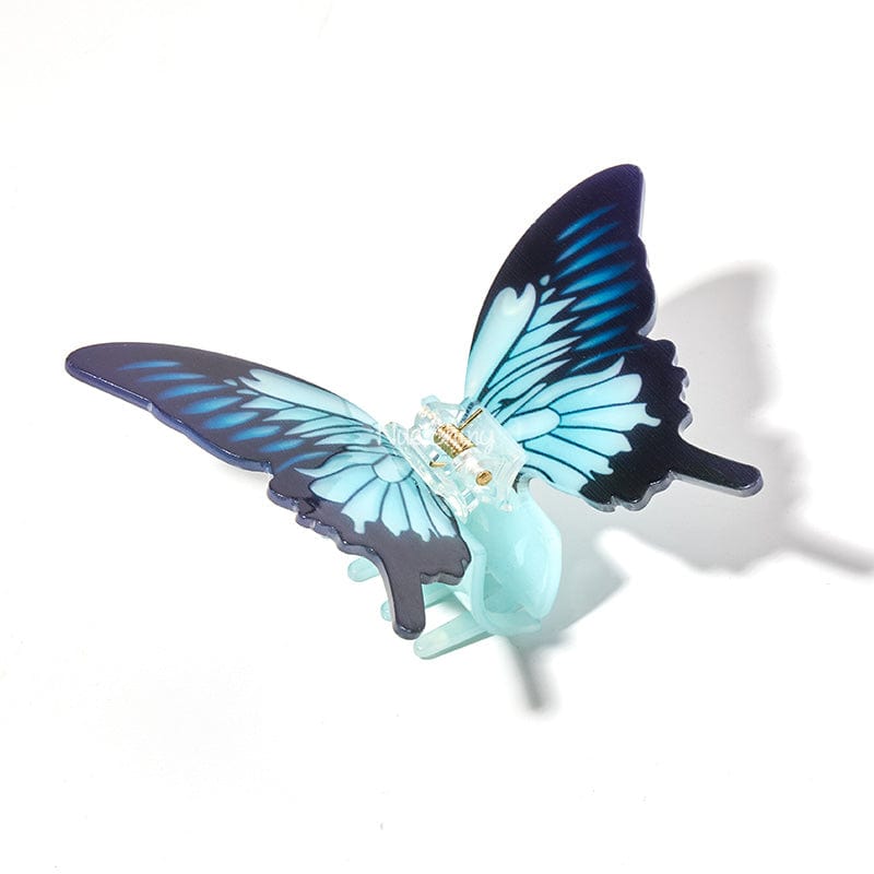 Large Wings of Wonder Blue Vivid Butterfly Hair Claw丨NueShiny