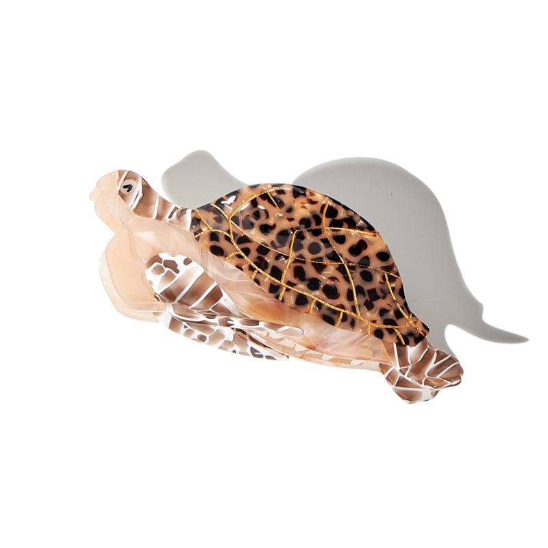 Jumbo Brown Sea Turtle Hair Claw丨NueShiny