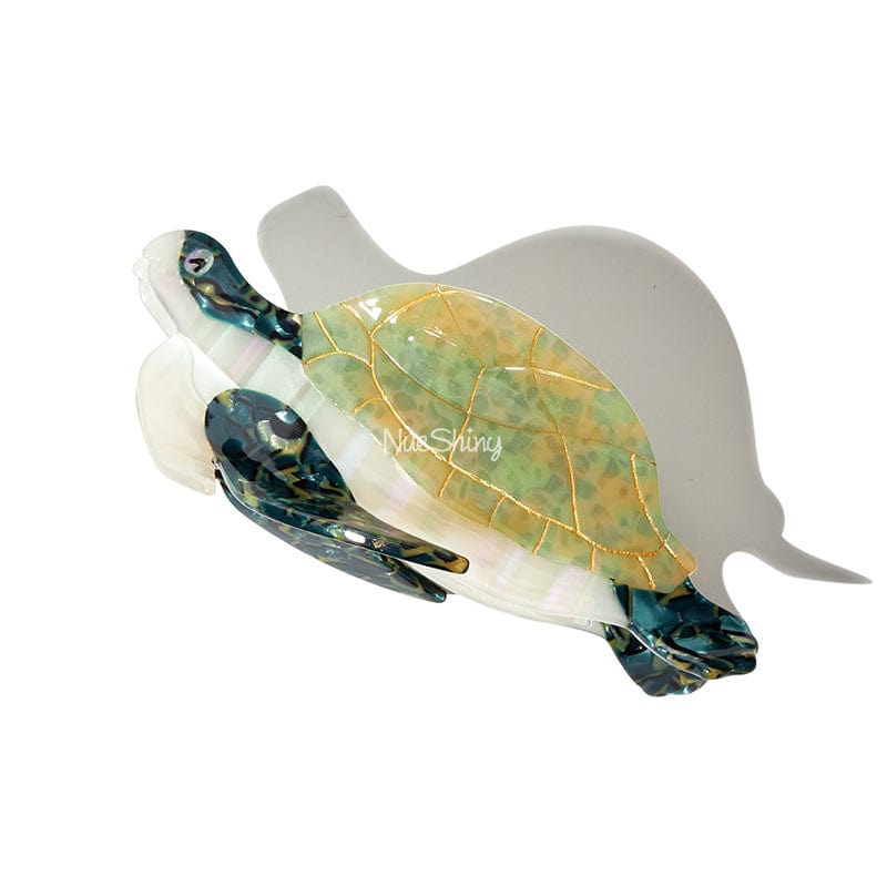 Jumbo Green Sea Turtle Hair Claw丨NueShiny