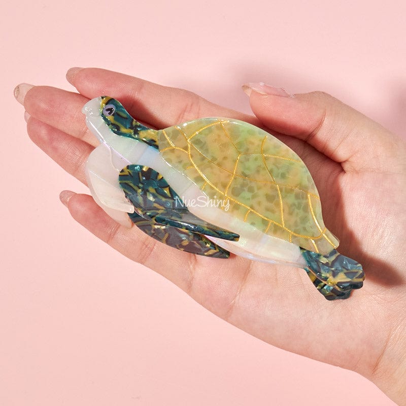 Jumbo Green Sea Turtle Hair Claw丨NueShiny