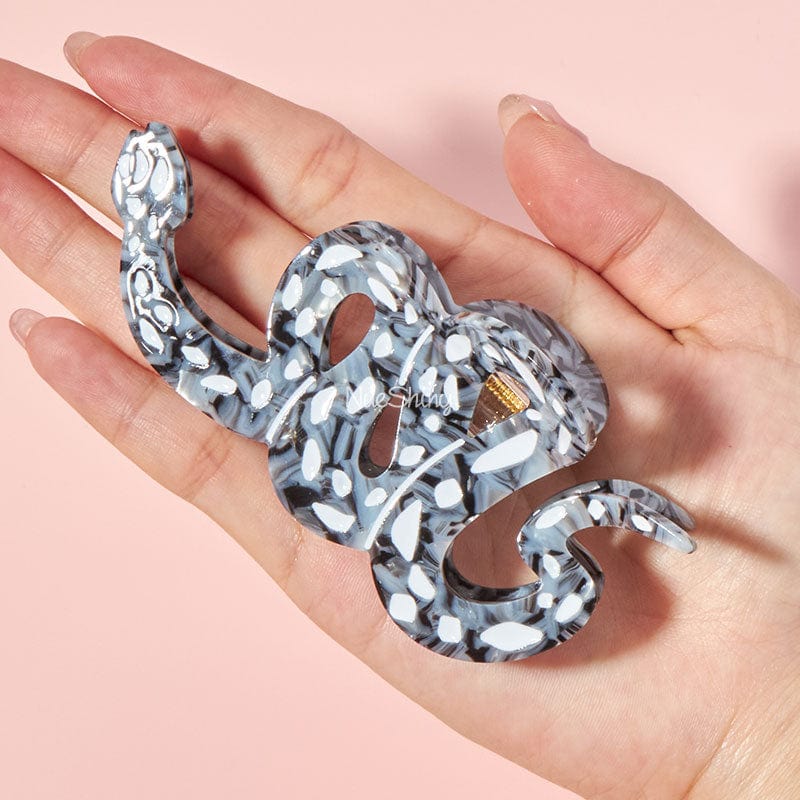 Large  Cartoon Cute Black Snake Hair Claw Clips | NueShiny