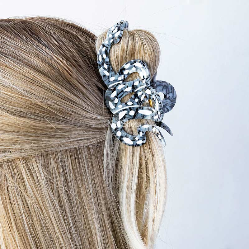 Large  Cartoon Cute Black Snake Hair Claw Clips | NueShiny
