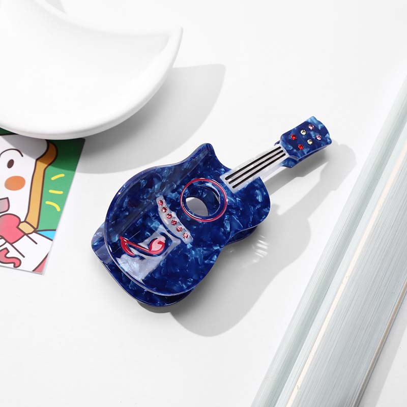Large  Blue Cartoon Guitar Hair Claw | NueShiny&BubblesClub