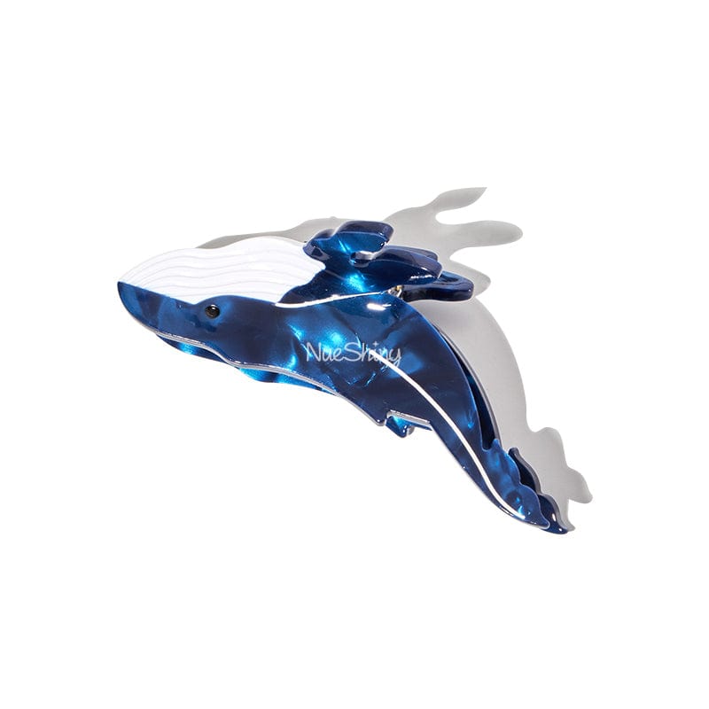 Medium Blue New Unique Whale Fashionable Hair Claw丨NueShiny