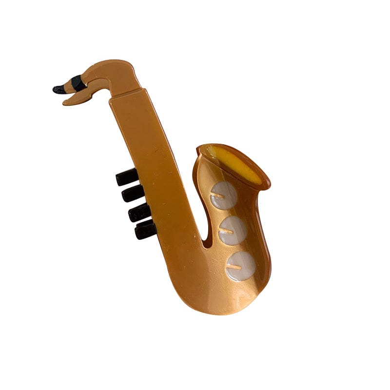 Large  Brown Saxophone Hair Claw | NueShiny&BubblesClub