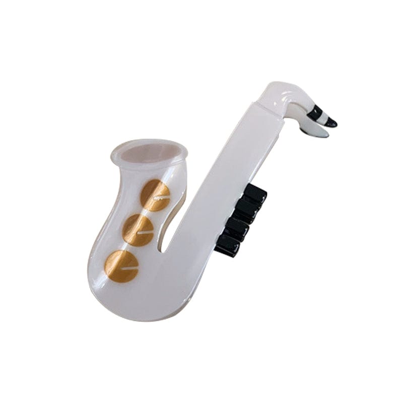 Large Silver Saxophone Hair Claw | NueShiny&BubblesClub
