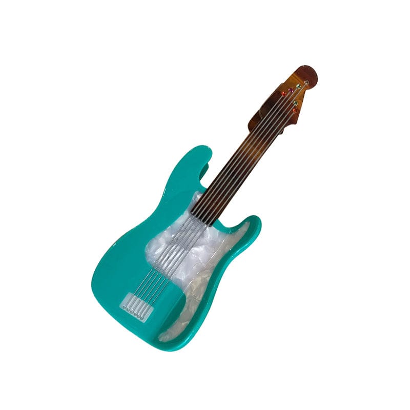 Large  Blue And Green Guitar Hair Claw | NueShiny&BubblesClub
