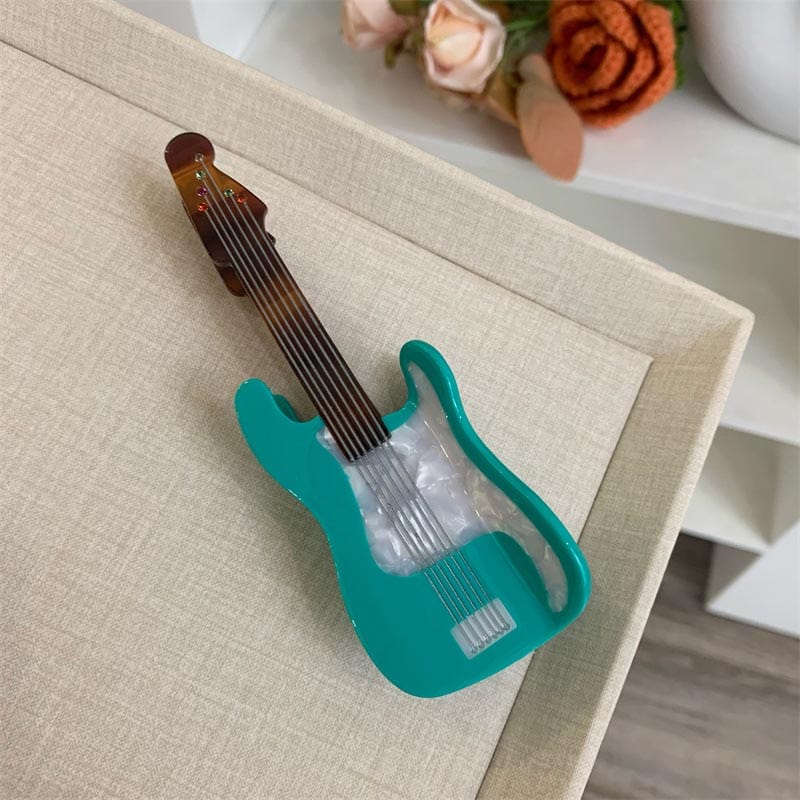 Large  Blue And Green Guitar Hair Claw Clips| NueShiny&BubblesClub
