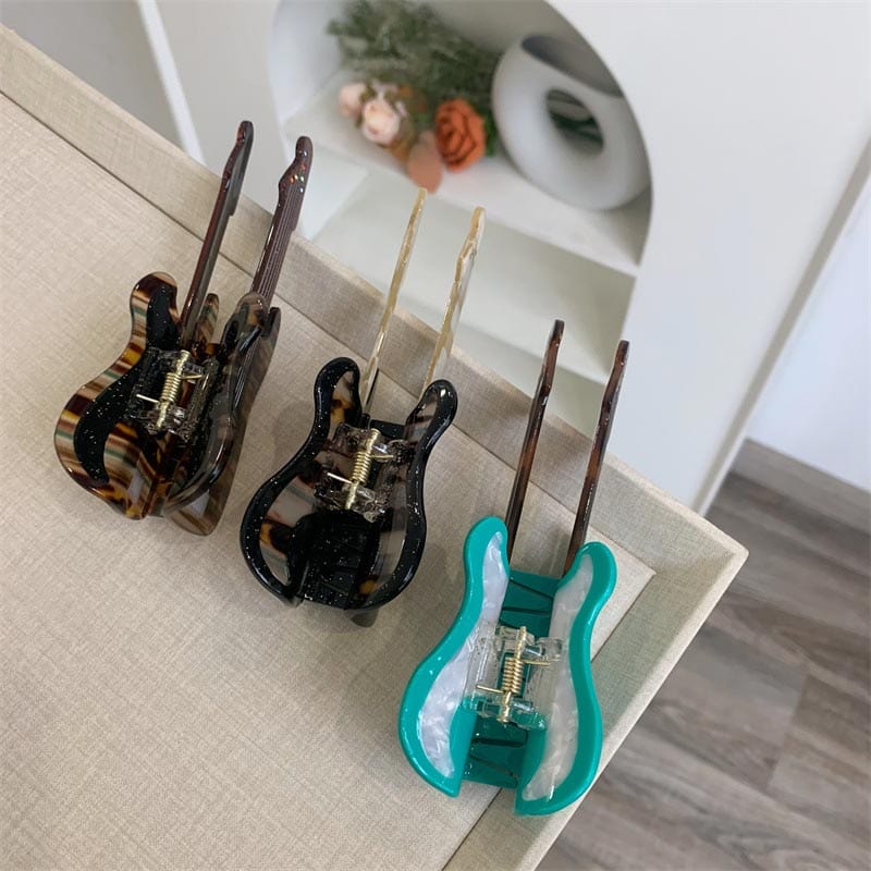 Jumbo Mosaic Guitar Hair Claw Clips| NueShiny&BubblesClub