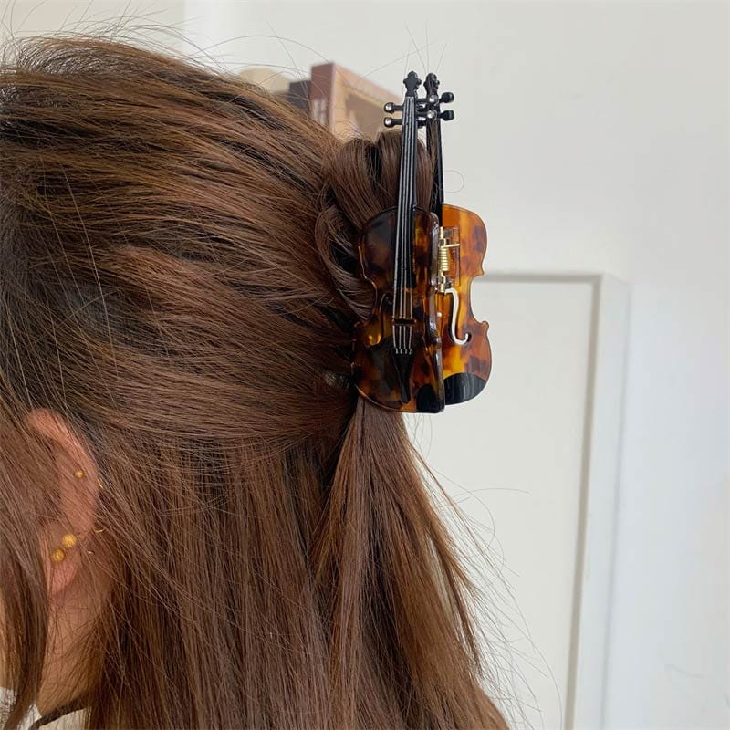 Large  Leopard Violin Hair Claw Clips| NueShiny&BubblesClub