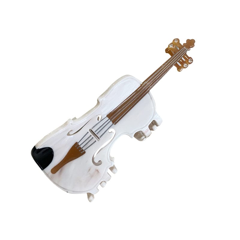 Large  White Violin Hair Claw | NueShiny&BubblesClub