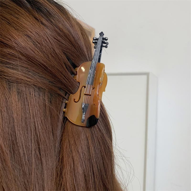 Large  Caramel Violin Hair Claw | NueShiny&BubblesClub