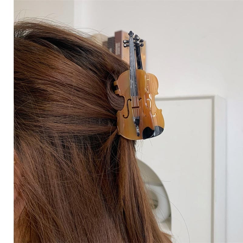 Large  Caramel Violin Hair Claw Clips| NueShiny&BubblesClub