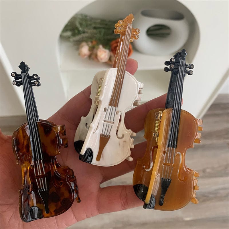 Large  Caramel Violin Hair Claw Clips| NueShiny&BubblesClub