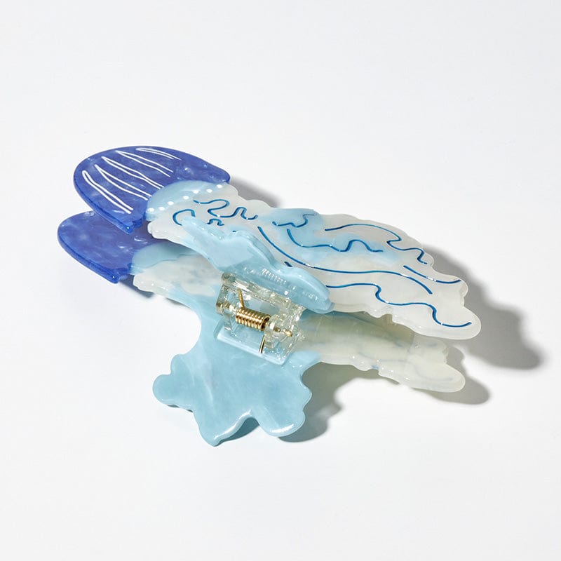 Large Skirt Jellyfish Blue Hair Claw | NueShiny