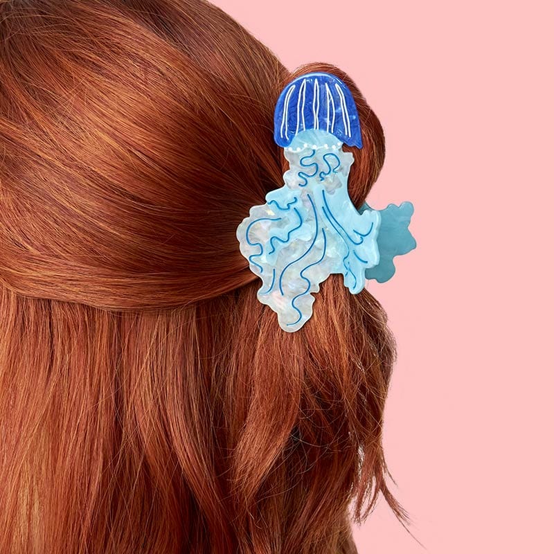 Large Skirt Jellyfish Blue Hair Claw | NueShiny