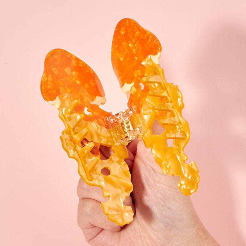 Medium Coral Jellyfish Orange Hair Claw | NueShiny