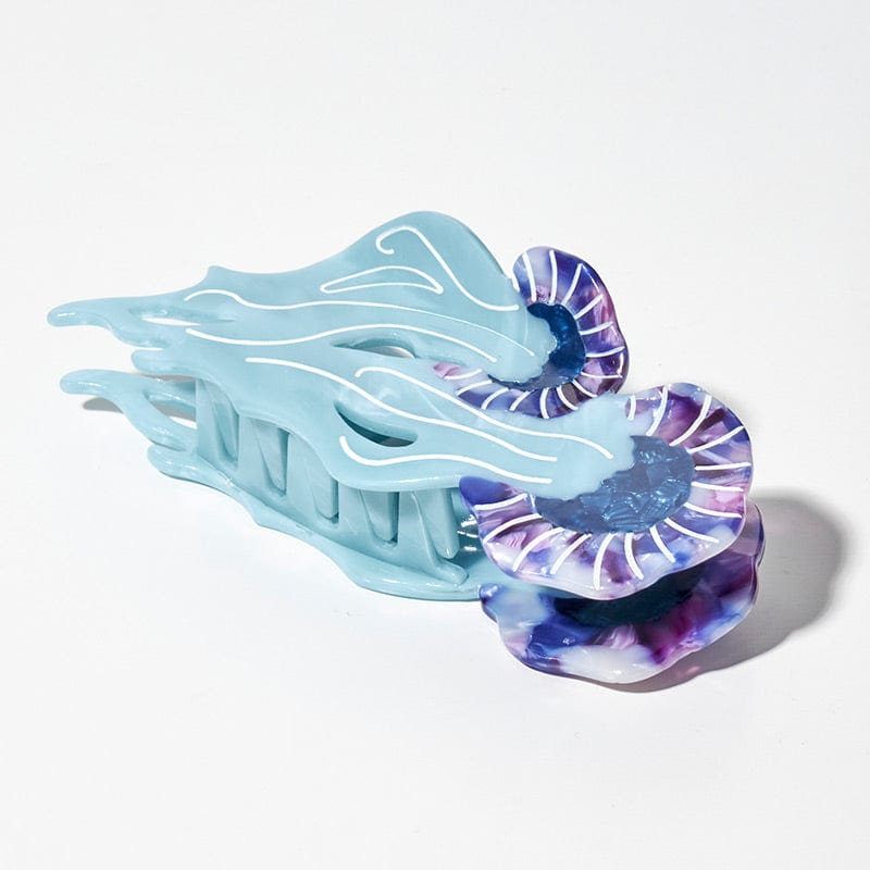 Large Mother And Child Jellyfish Blue Hair Claw | NueShiny