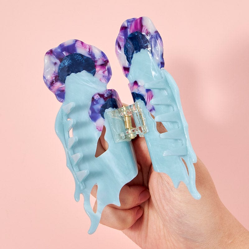 Large Mother And Child Jellyfish Blue Hair Claw | NueShiny
