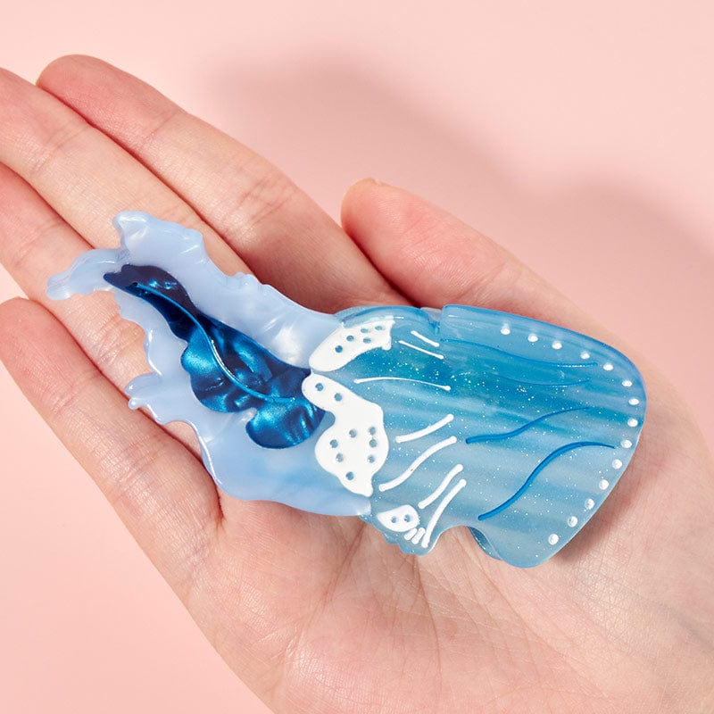 Medium Floating Jellyfish Blue Hair Claw | NueShiny