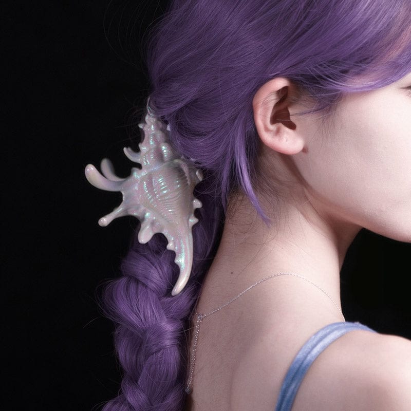 Mermaid Pearlescent White Conch Hair Claw | NueShiny&BurningMoon