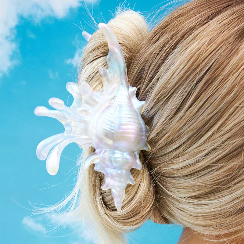 Translucent Colorful Pearlescent Conch Hair Claw | NueShiny&BurningMoon