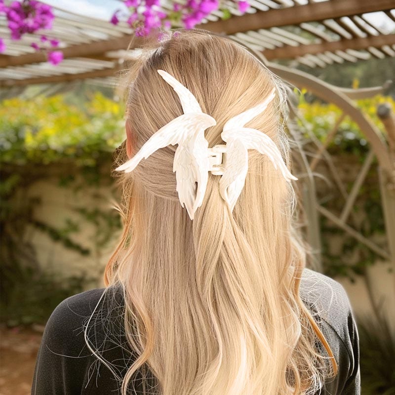 Silky White Rebel Angel Hair Claw Clips| NueShiny&BurningMoon