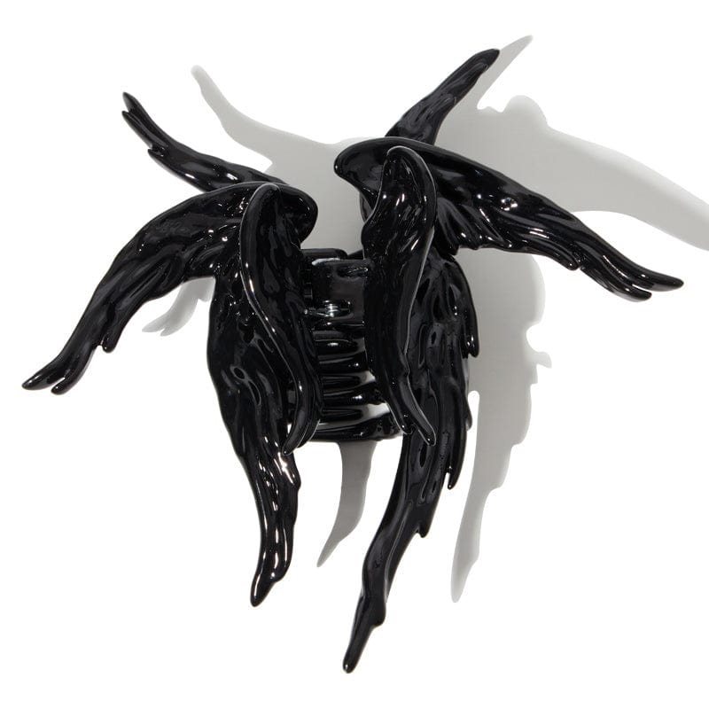 Shiny Black Rebel Angel Hair Claw Clips| NueShiny&BurningMoon