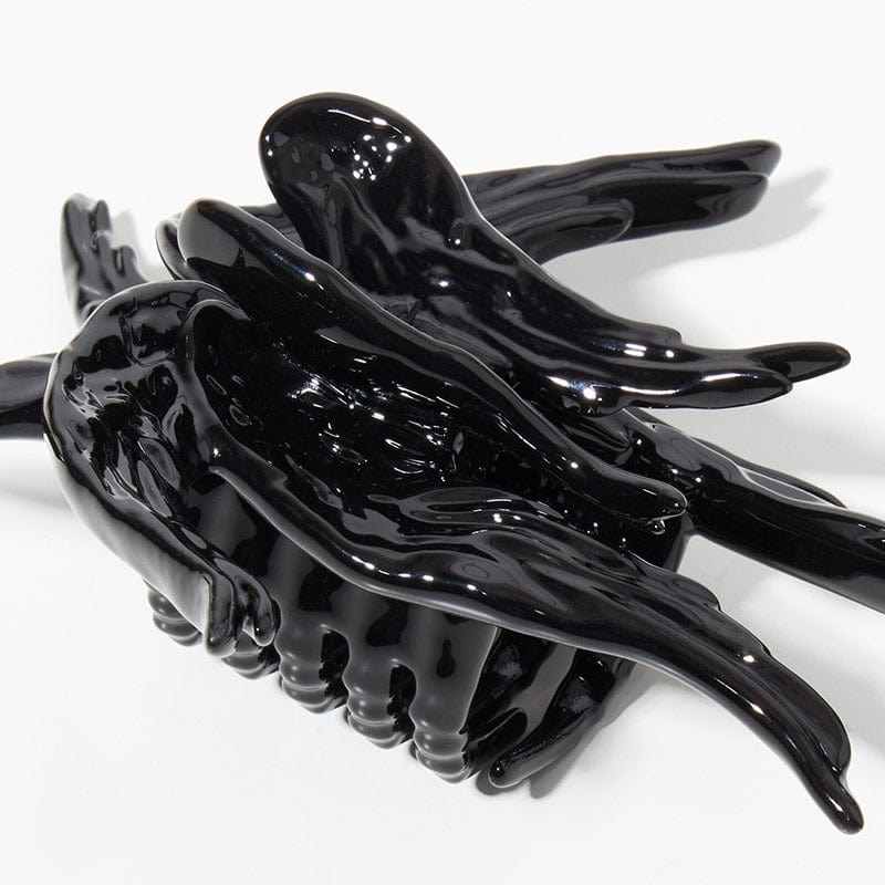 Shiny Black Angel Hair Claw Clips | NueShiny&BurningMoon
