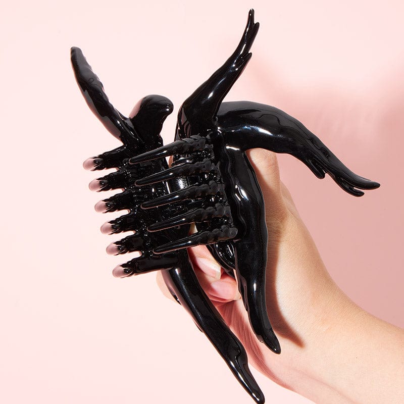 Shiny Black Angel Hair Claw Clips | NueShiny&BurningMoon
