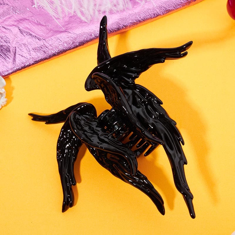 Shiny Black Angel Hair Claw Clips | NueShiny&BurningMoon