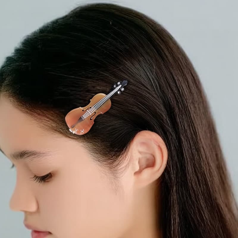 Small Sunset Violin Side Clip | NueShiny&BubblesClub